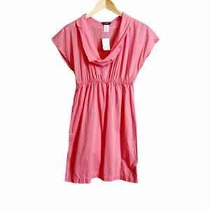 J Crew Pink Light Cotton Cowl Neck Short Sleeve Sundress Size XS